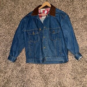 Marlboro Blue Denim Jacket with Brown Collar
